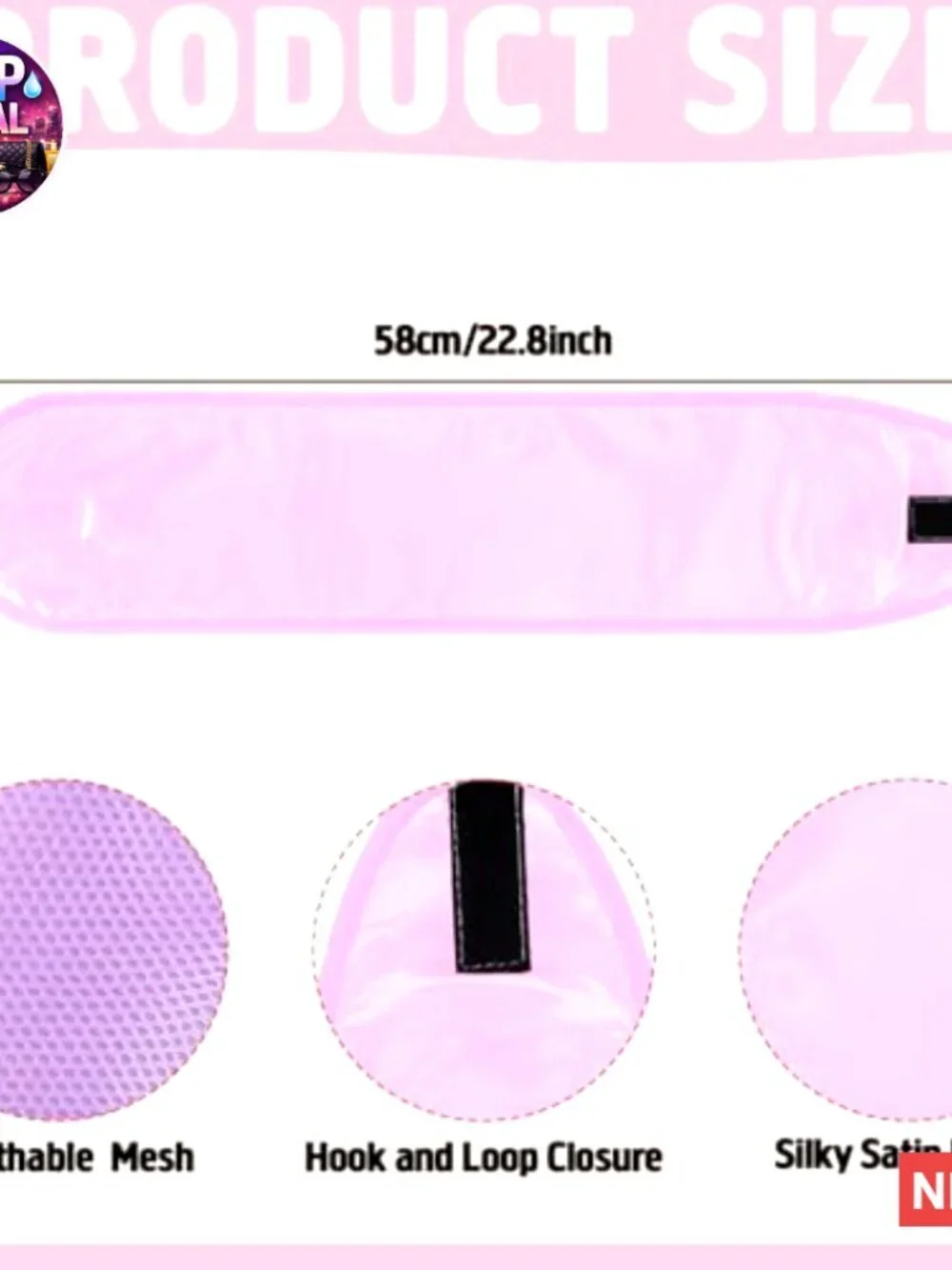 Satin And Mesh Sleeping Head Wrap Adjustable Hair Care Wrap